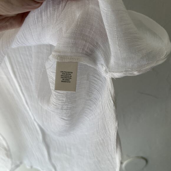 Christopher & Banks Shirt Womens Petite Medium Embroidered‎ Paisley Boho Top - Picture 9 of 9